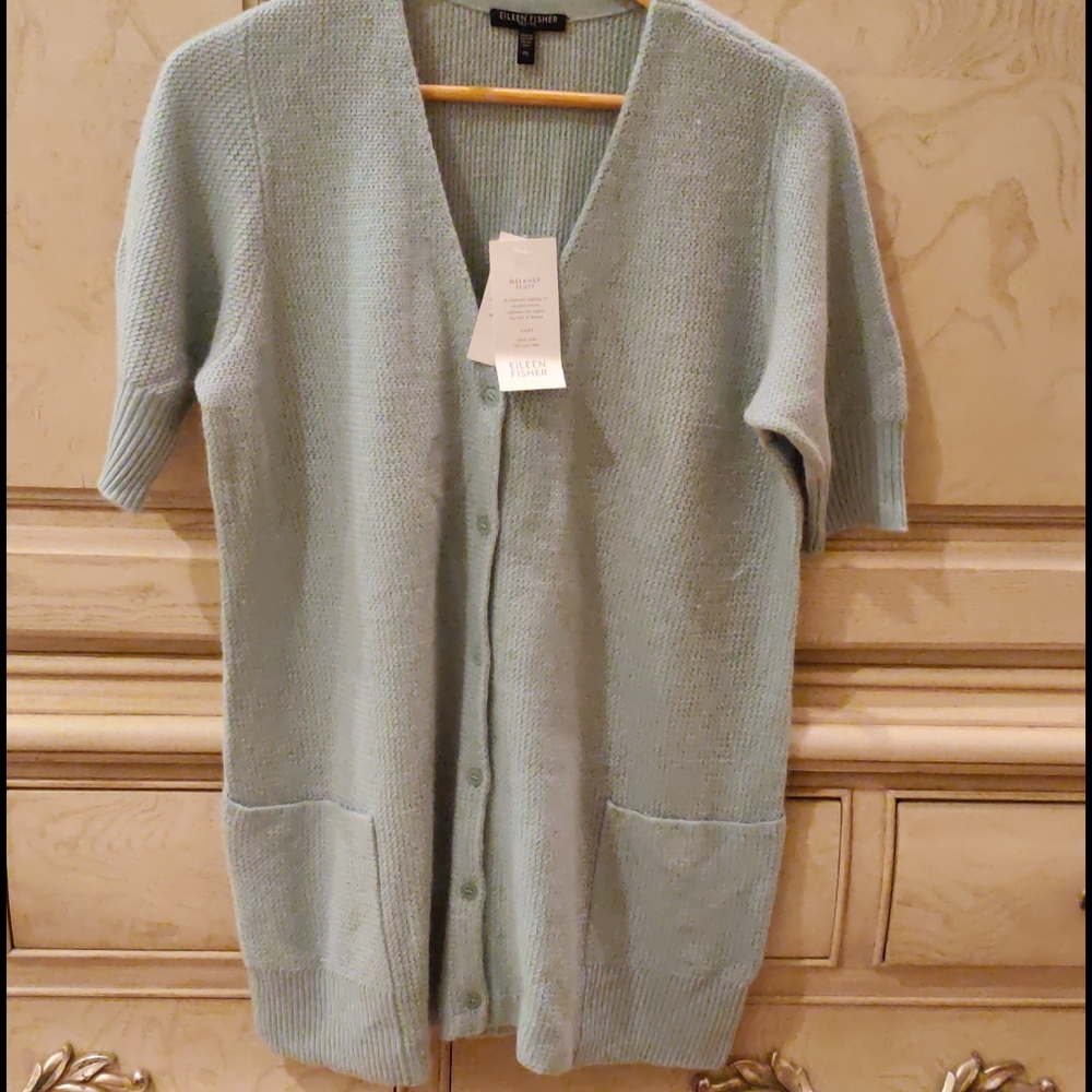 Eileen Fisher Melange Fluff Brook Long Lean Cardi